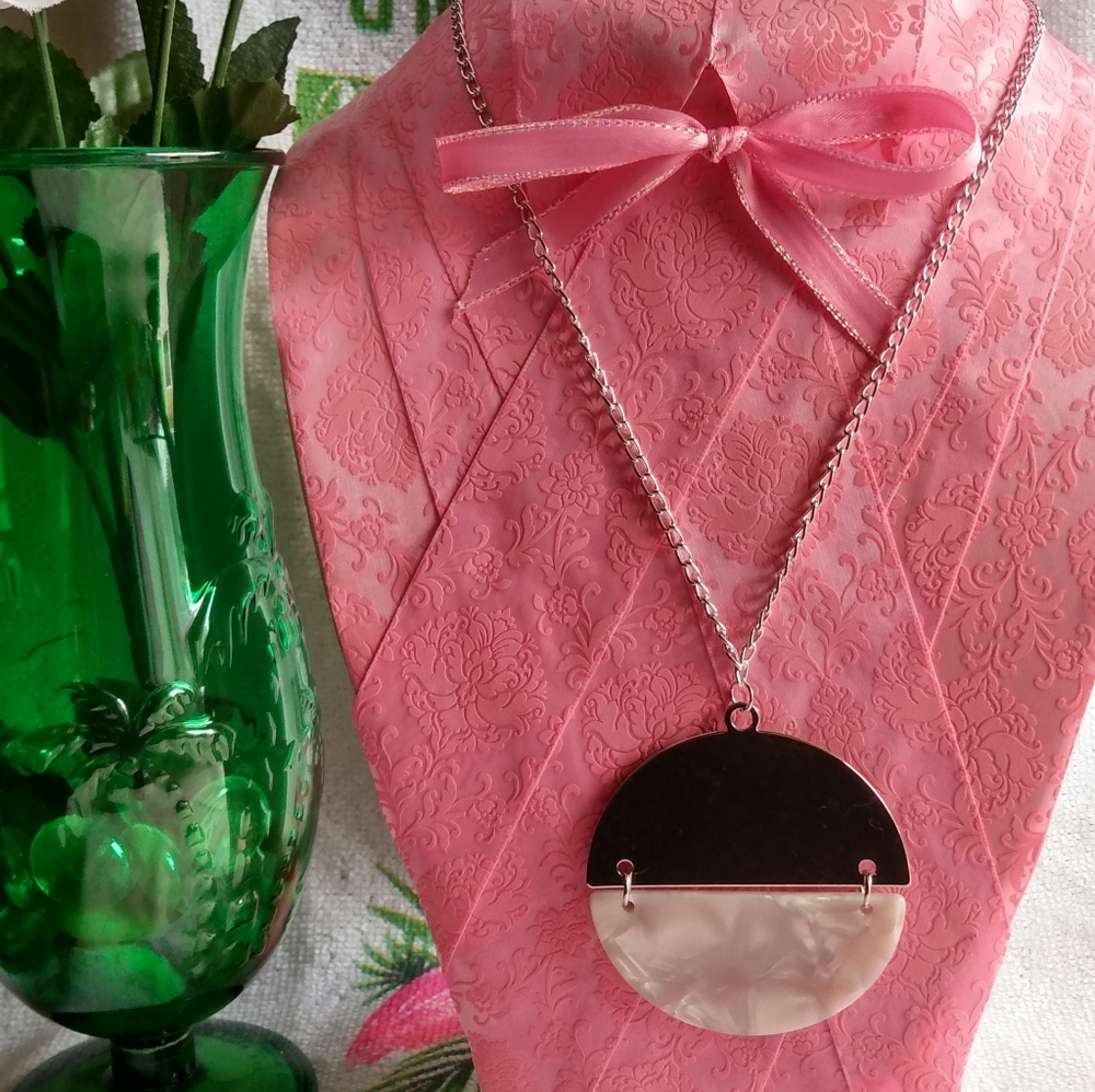 Silver moon necklace